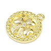 Brass Pave Clear Cubic Zirconia Pendants LS-KK-L238-06G-2