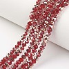 Electroplate Transparent Glass Beads Strands LS-EGLA-A034-T8mm-N12-1