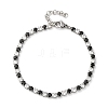 304 Stainless Steel with Cubic Zirconia Link Chain Bracelets for Women BJEW-G754-01A-P01-4