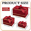 3Pcs 3 Styles Cardboard Paper Gift Boxes with Velvet Lid and Ribbon AJEW-BC0010-03A-2