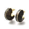 Brass C-Shaped Stud Earrings EJEW-A121-10G-03-2