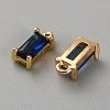 Golden Brass Micro Pave Cubic Zirconia Charms LS-KK-WH0079-130C-2