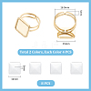 Unicraftale DIY Blank Square 304 Stainless Steel Open Cuff Ring Making Kit DIY-UN0055-82-3