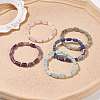 Natural Gemstone Column Beaded Stretch Bracelet for Women BJEW-JB08596-2