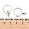 Brass Micro Pave Clear Cubic Zirconia Huggie Hoop Earring Findings KK-Z158-03P-3