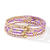 Gold Beaded Friendship Bracelet Set Handmade Stacking Jewelry for Women TB4137-7-1