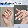 10 Rolls PET Lace Flower Nail Foils Floral Transfer Paper STIC-WH20010-16F-6