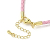 3MM Braided Round Imitation Leather Cord Bracelet Making MAK-S075-01G-R-2