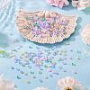 405Pcs Eletroplated Transparent Glass Beads GLAA-TA0003-66C-5