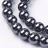 Non-Magnetic Synthetic Hematite Beads Strands G-H1623-10mm-1-3