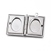 Non-Tarnish 304 Stainless Steel Locket Pendants STAS-K192-08P-2