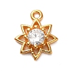 925 Sterling Silver Clear Cubic Zirconia 8-Pointed Star Charms STER-U009-06G-02-1