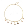 Brass Micro Pave Cubic Zirconia Choker Necklaces NJEW-H308-03G-4