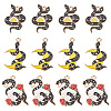 SUNNYCLUE 24Pcs 3 Style Alloy Enamel Pendants FIND-SC0003-76-1