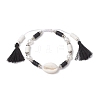 Natural Cowrie Shell Braided Bead Bracelets BJEW-JB11498-2