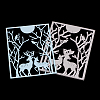 Rectangle with Christmas Reindeer/Stag Frame Carbon Steel Cutting Dies Stencils DIY-F032-02-5