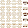 1 Set 1-Hole Wood Buttons BUTT-CY0001-16C-6