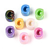 UV Plating Opaque Acrylic European Beads OACR-M027-03G-2