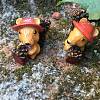 2Pcs Resin Squirrel with Pine Cone Mini Model PW-WG95BF4-01-1