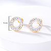 Elegant Round Circle Brass Stud Earrings NB2152-4