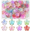 120Pcs 8 Colors Acrylic Bead Caps OACR-FS0001-83-1