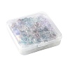 100Pcs 10 Colors Baking Paint Transparent Glass Bead Caps DGLA-FS0004-28-7