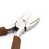 45# Steel Flat Nose Pliers with Non-Slip Comfort Grip Handles & Jaw Cover TOOL-N008-08-3