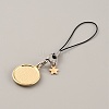 Cute Cartoon Star/Moon Alloy Enamel Mobile Straps Lanyards HJEW-WH0068-07G-2