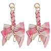 2Pcs Polyester Bowknot Bag Extension Chains PURS-ME0001-01A-1