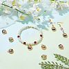 24Pcs 6 Colors Glass Connector Charms GLAA-PH0002-56LG-5