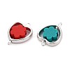 Polymer Clay Flower Beads with CCB Plastic Heart Frame Connector Charms CLAY-T022-28M-2