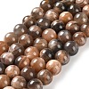 Natural Black Sunstone Beads Strands G-U009-A01-04-1