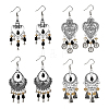 40Pcs 10 Styles Tibetan Style Alloy Chandelier Component Links TIBEP-CJ0003-21-7