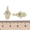 Real 18K Gold Plated Brass Micro Pave Cubic Zirconia Pendants KK-L209-065G-02-3
