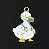 Light Gold Tone Alloy Enamel Pendants ENAM-C013-01E-2