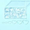 48Pcs 6 Styles Transparent Heart Glass Cabochons GGLA-FS0001-07-9