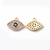 Brass Micro Pave Cubic Zirconia Charms X-KK-S350-300-1