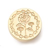 Golden Tone Wax Seal Brass Stamp Heads AJEW-U008-01G-14-2