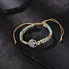 Natural Shoushan Stone Round Beaded Braided Bead Bracelets FS-WGE5EF2-19-1