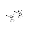 Anti-Tarnish Rhodium Plated Letter X 999 Sterling Silver Stud Earrings for Women EJEW-S215-11P-1