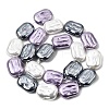 Electroplated Glass Shell Pearl Beads Strands BSHE-B009-F05-01-2