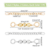 Unicraftale 4Pcs 4 Style Beaded & Curb Chain Purse Strap Extenders DIY-UN0005-71-3