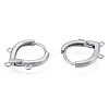 Tarnish Resistant 304 Stainless Steel Hoop Earrings Findings STAS-N092-193-2