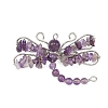 Natural Gemstone & Brass & Iron Brooches JEWB-H034-01P-2