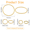 15Pcs 3 Styles 304 Stainless Steel Open Jump Rings STAS-YW0011-26-2