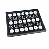 Wood Jewelry Display Case Box with 24 Mini Column Plastic Screw Top Foam Gem Jars CON-NH0001-04A-2