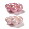 UV Plating Opaque Rainbow Iridescent Acrylic Beads X1-SACR-R001-10A-2