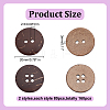 160Pcs 2 Styles Coconut Buttons BUTT-HY0001-22A-4