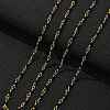 2mm Faceted Round Natural Spinel & Brass Link Chain Necklaces NJEW-S436-01-4