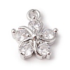 Eco-Friendly Rack Plating Brass Micro Pave Cubic Zirconia Charms KK-F835-14P-1